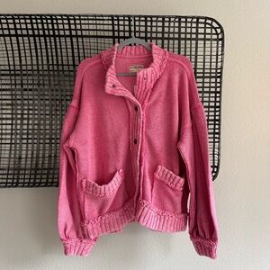 Free people We The Free Cute In This Cardi hot pink